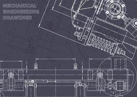 bedrijfsidentiteit. blauwdruk. vector technische tekeningen