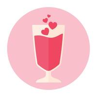 valentijnsdag dag drinken icoon clip art vlak vector illustratie