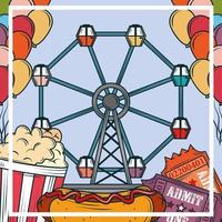 kermis banner stijl vector