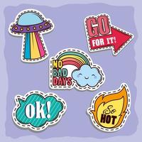 patches of stickerset vector