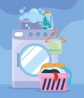 wasserij wasmachine vector