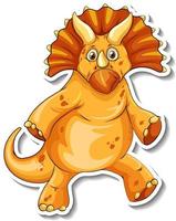 triceratops dinosaurus stripfiguur sticker vector