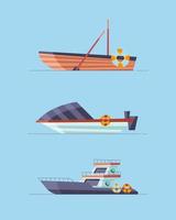 schepen en boten set vector