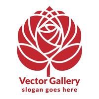 rood roos logo ontwerp vector