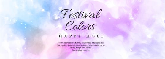 illustratie van kleurrijke Happy Holi header sjabloon vector