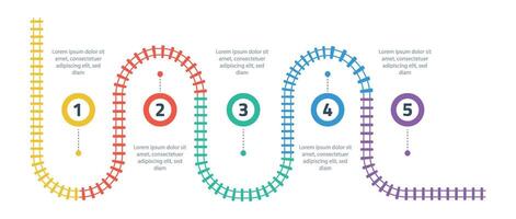 spoorweg sporen, spoorweg gemakkelijk icoon, het spoor bijhouden richting, trein sporen kleurrijk vector illustraties. infographic elementen, gemakkelijk illustratie Aan een wit achtergrond.