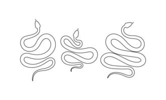 slang lijn kunst vector geïsoleerd Aan wit achtergrond.