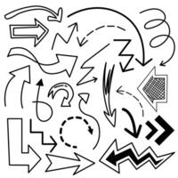 abstract pijl hand- getrokken tekening reeks vector illustratie