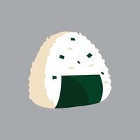 onigiri illustratie in vlak ontwerp vector