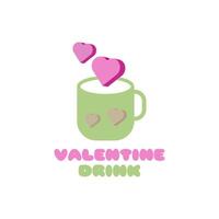 Valentijn drinken vector illustratie