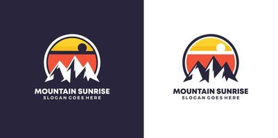 berg zonsopkomst logo , natuur logo vrij vector en vrij SVG