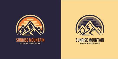 berg zonsopkomst logo , natuur logo vrij vector en vrij SVG