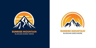 berg zonsopkomst logo , natuur logo vrij vector en vrij SVG