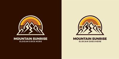 berg zonsopkomst logo , natuur logo vrij vector en vrij SVG