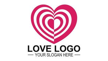 Valentijn logo of hart logo of icoon. liefde logo ontwerp. vector