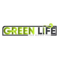 groen leven logo ontwerp vrij vector het dossier, groen leven logo.