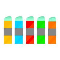 vector verzameling van kleurrijk gummen. rubber gom icoon geïsoleerd Aan wit achtergrond. geschikt voor web, app en ui logo's.