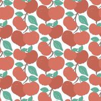 rood rijp getextureerde appels naadloos patroon vector