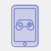 icoon mobiel spel. esports gaming elementen. pictogrammen in twee toon stijl. mooi zo voor afdrukken, affiches, logo, advertentie, infographics, enz. vector