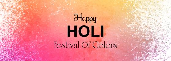 illustratie van kleurrijke Happy Holi header sjabloon vector