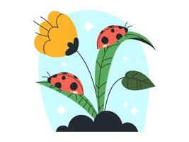 flora planten natuur sticker illustratie vector