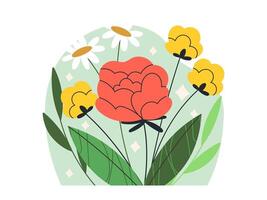 flora planten natuur sticker illustratie vector