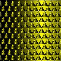 abstract meetkundig mozaïek- patroon van driehoeken Aan een goud metaal achtergrond vector
