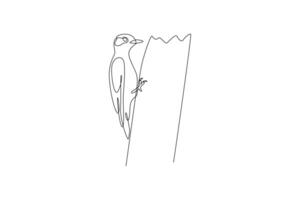een doorlopend lijn tekening van vliegend vogel concept. tekening vector illustratie in gemakkelijk lineair stijl.