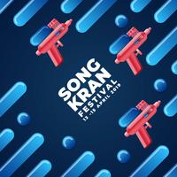 Thailand Songkran Festival ontwerp achtergrond vector