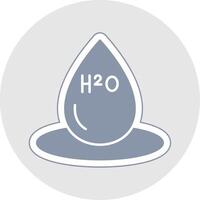 h2o glyph veelkleurig sticker icoon vector