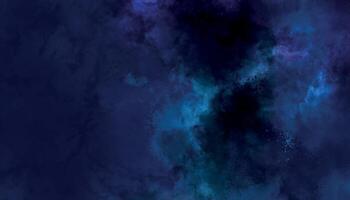 blauw zwart waterverf grunge textuur. achtergrond met ruimte. donker marine blauw achtergrond. waterverf wassen aqua geschilderd structuur detailopname grungy ontwerp. vector
