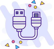 USB vrije stijl icoon vector