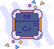 californium vrije stijl icoon vector