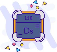 darmstadtium vrije stijl icoon vector