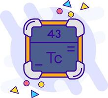 technetium vrije stijl icoon vector