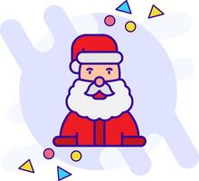 de kerstman claus vrije stijl icoon vector