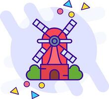 windmolen vrije stijl icoon vector