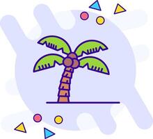 palm boom vrije stijl icoon vector