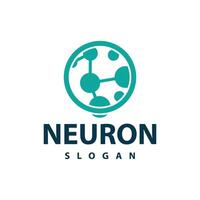 neuron logo gemakkelijk ontwerp netwerk CEL technologie deeltjes sjabloon illustratie vector