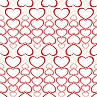schattig rood harten naadloos structuur patroon. vector
