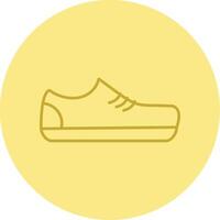 Sportschool schoenen lijn cirkel veelkleurig icoon vector