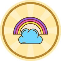 regenboog grappig cirkel icoon vector