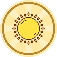 zonnig grappig cirkel icoon vector
