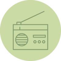 radio lijn cirkel veelkleurig icoon vector