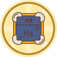 hassium grappig cirkel icoon vector