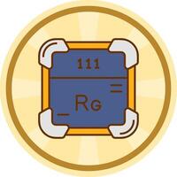 roentgenium grappig cirkel icoon vector