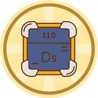 darmstadtium grappig cirkel icoon vector