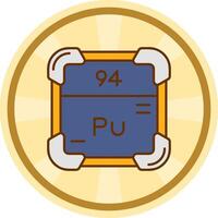 plutonium grappig cirkel icoon vector