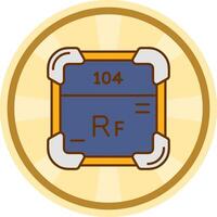 rutherfordium grappig cirkel icoon vector