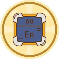 erbium grappig cirkel icoon vector